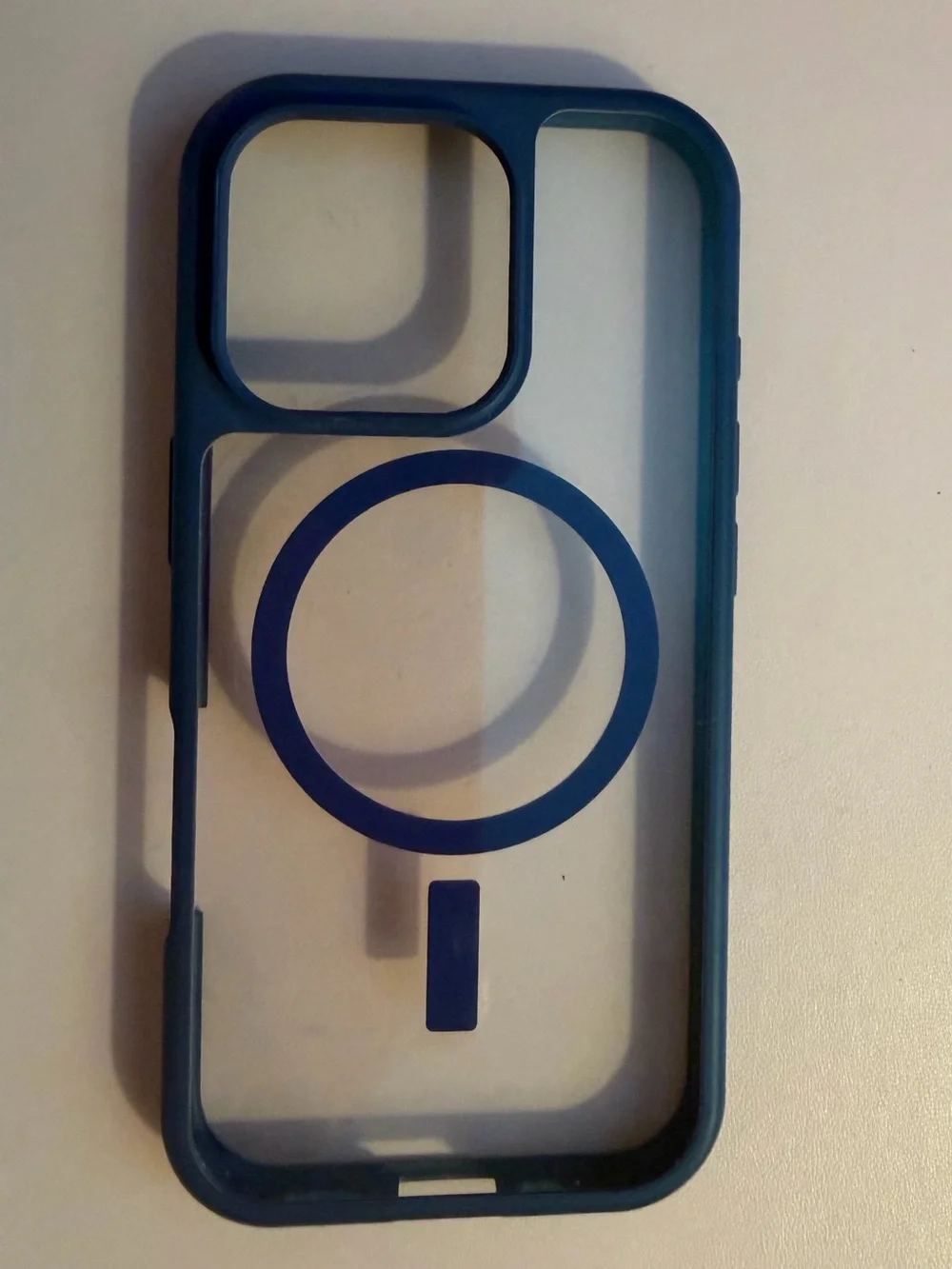 iPhone 16 Pro Clear Blue Magnetic iPhone Case